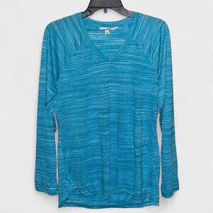 New York Laundry Blue Space Dye Long Sleeve Shirt - Size L
